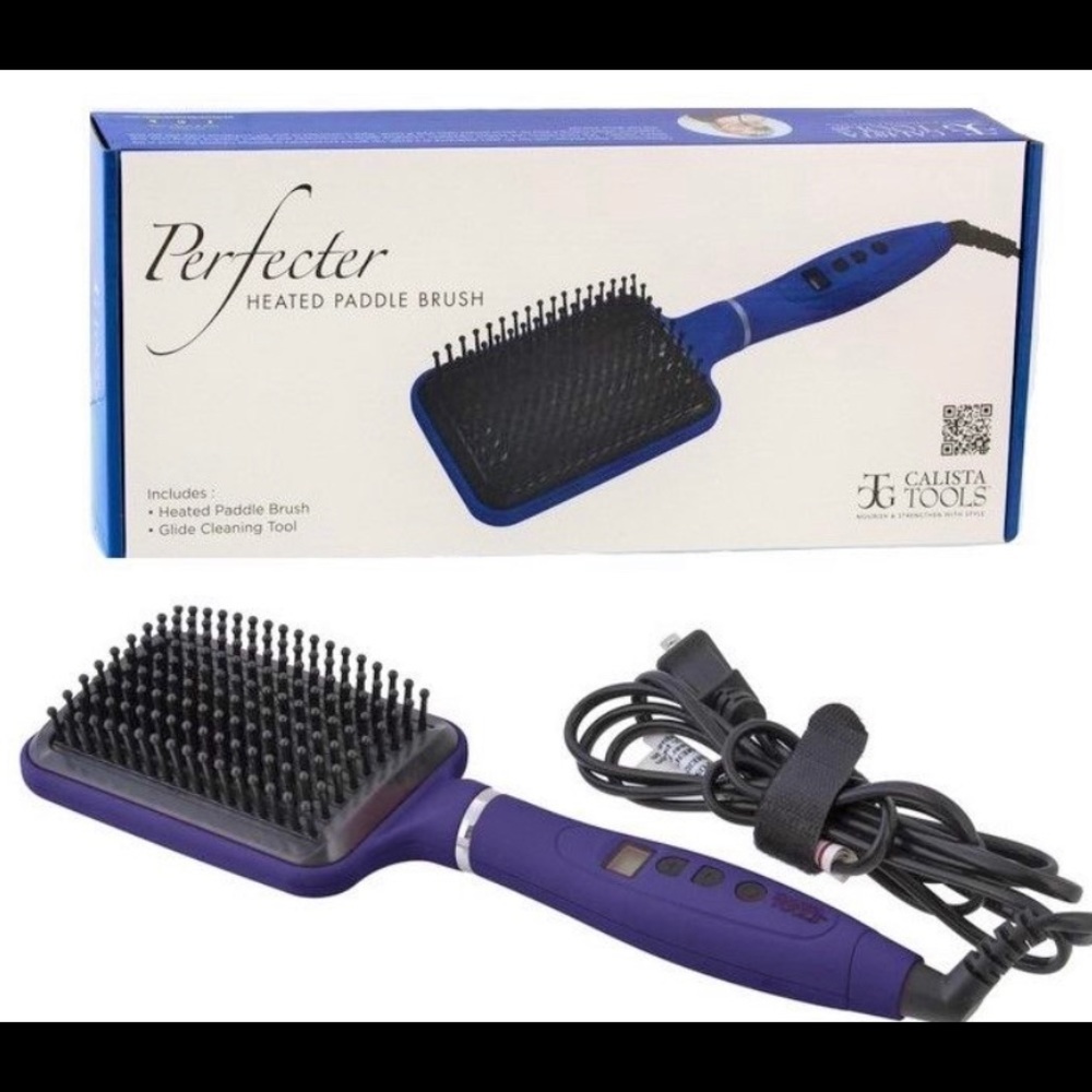 COPY - Calista Tools Perfecter Heated Paddle Brush - Blue